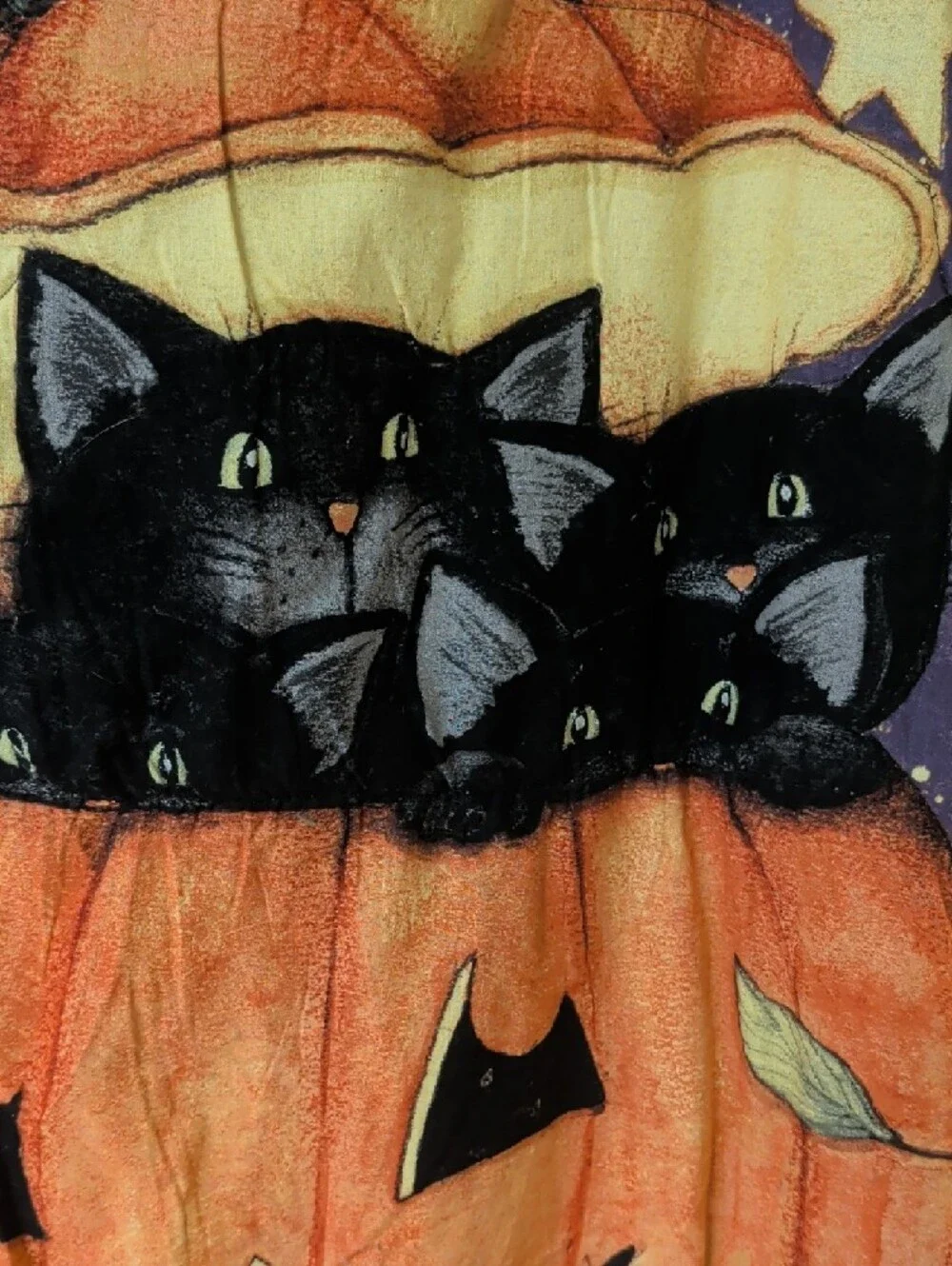 Halloween Pumpkin & Black Cat Quilt